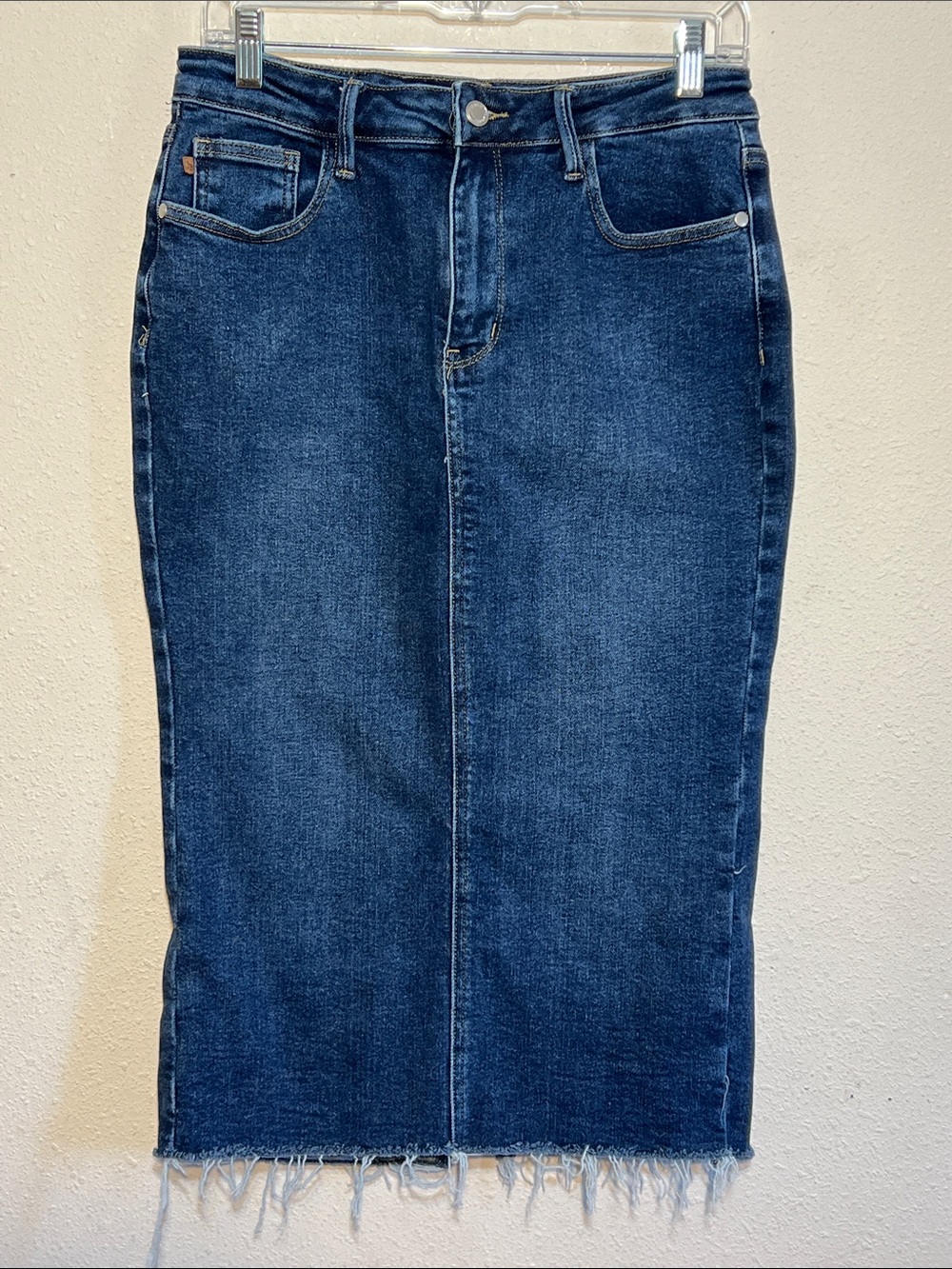 Judy Blue Dark Blue Denim Pencil Skirt Size Large